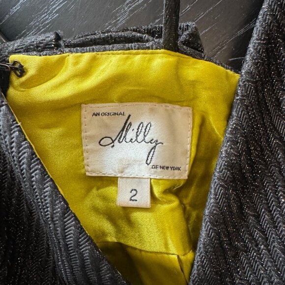 Milly of New York Black Dress Bow Detail Size 2 - Picture 3 of 5